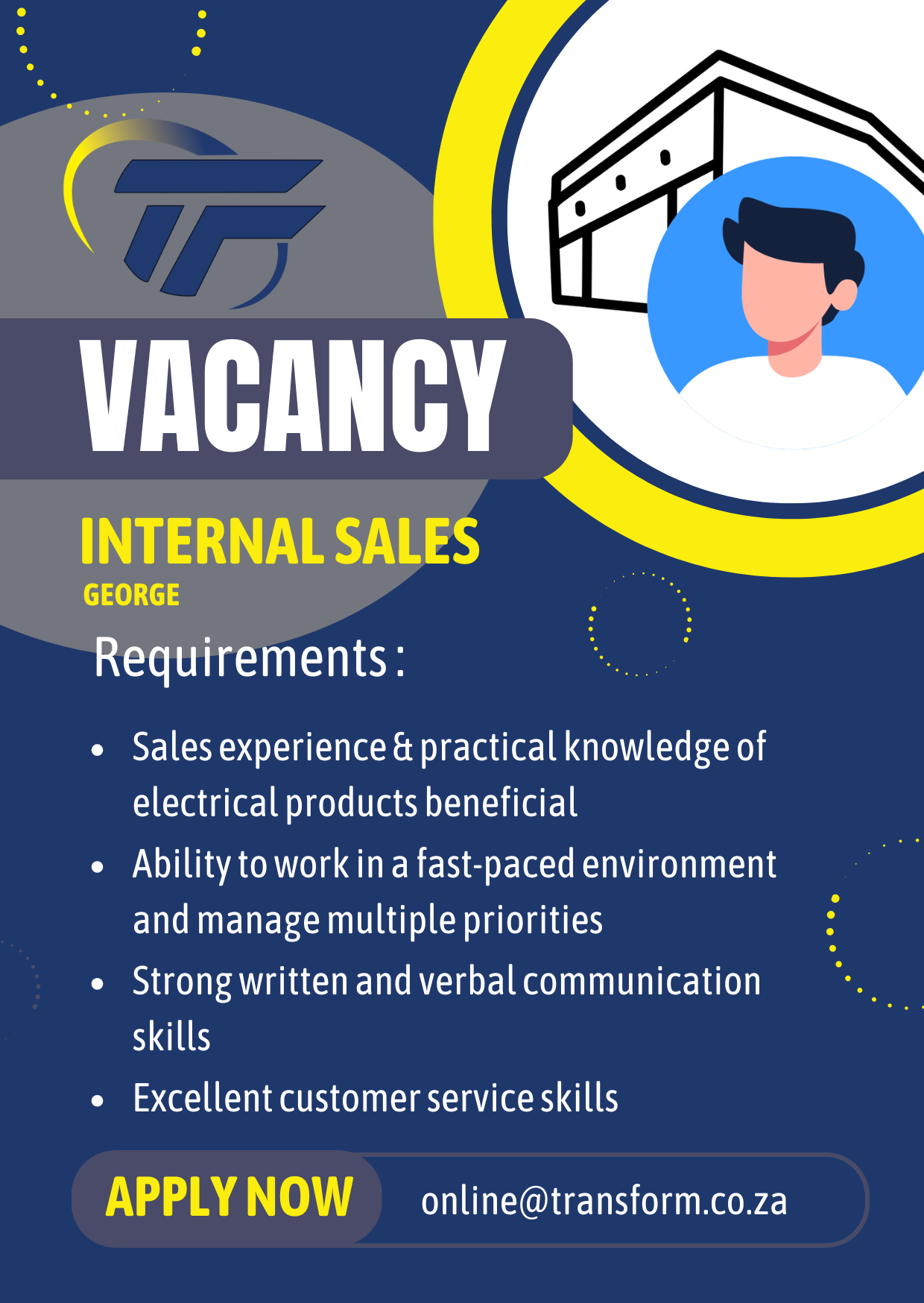 Vacancy - Internal Sales