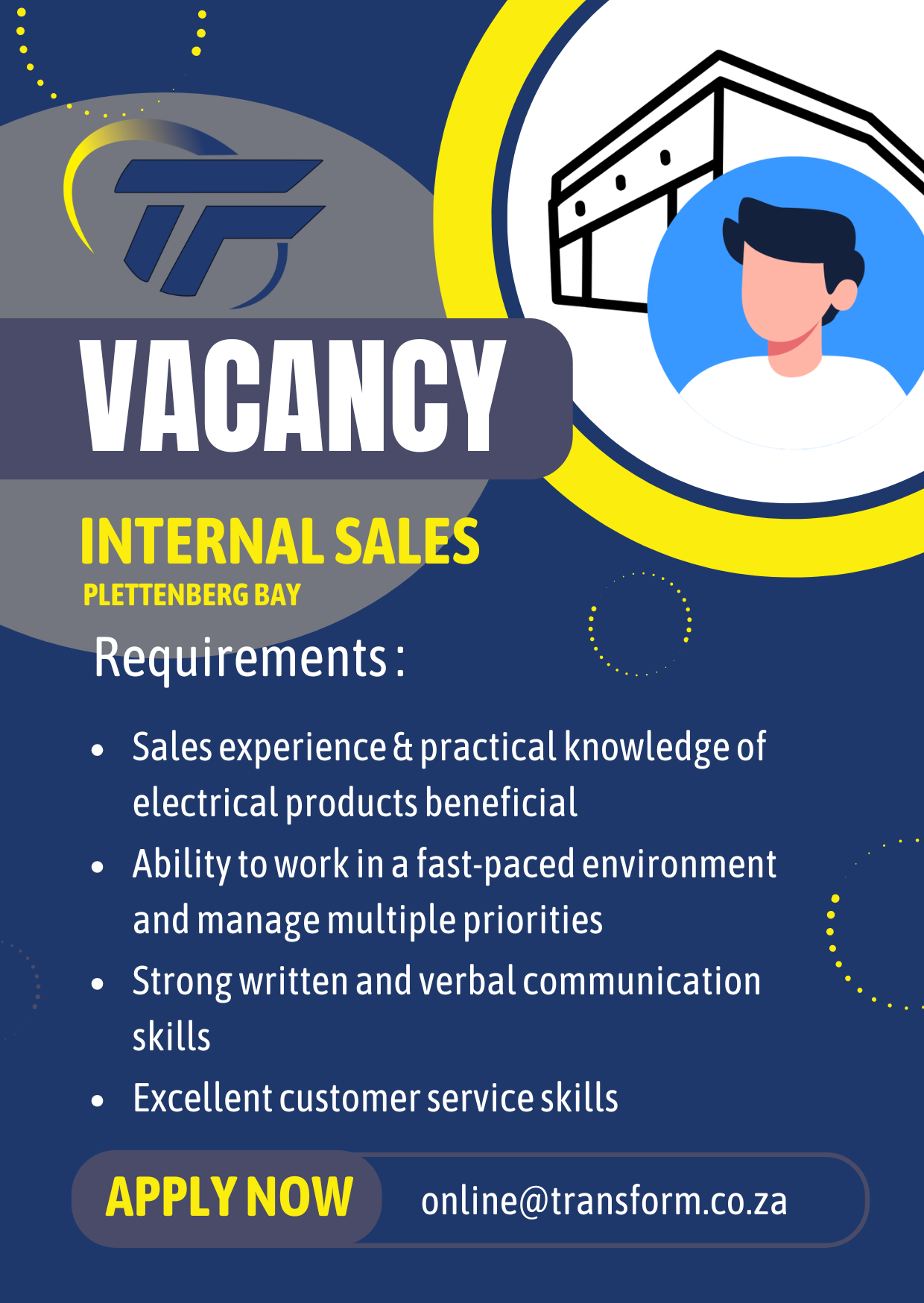 Vacancy - Internal Sales